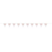 GLITZ ROSE GOLD PL FLAG BANNER HBD