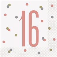 GLITZ RS GLD 16 LUNCH NAPKIN 16CT