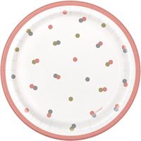 GLITZ RS GLD 7" PPR PLATE 8CT