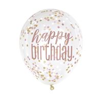 GLITZ RS GLD HBD CONFETTI LTX 6CT