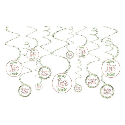 LOVE AND LEAVES SPIRAL DECOR