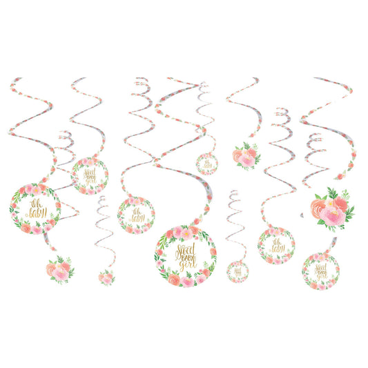FLORAL BABY SWIRL DECOR