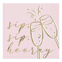 SIP SIP HOORAY BEVERAGE NAPKIN 16CT