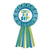 BIRTHDAY BOY BADGE W/ RIBBON TASSLE