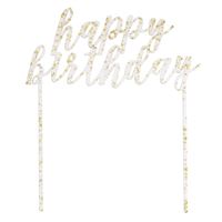 HBD GOLD ACRYLIC CAKE TOPPER