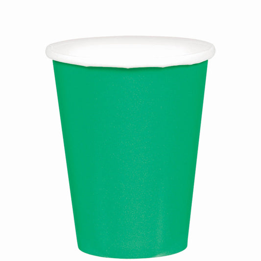9OZ PAPER CUPS FESTIVE GREEN