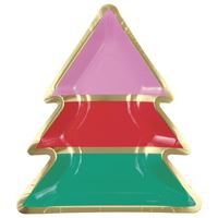 VIBRANT CHRISTMAS TREE 8.25" PPR PLATE