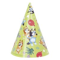BLUEY PARTY HATS 8CT