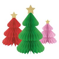 VIBRANT CHRISTMAS HNYCMB TREE DECOR