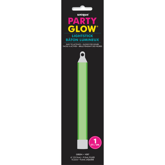 6" GLOWSTICK GREEN - 1CT