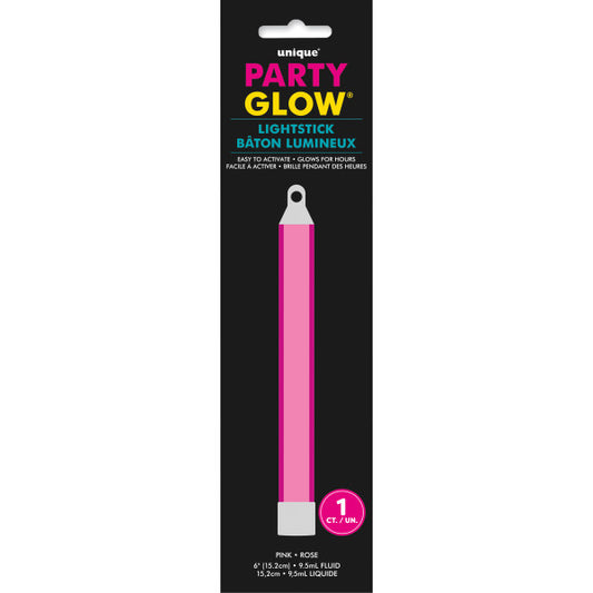6" GLOWSTICK PINK