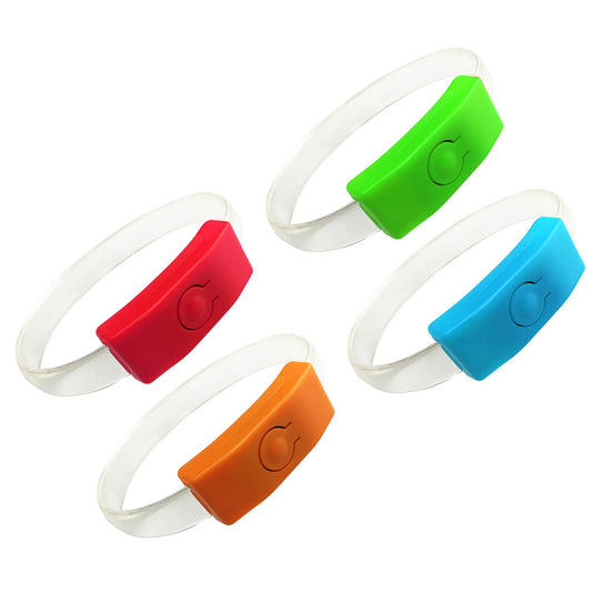 HALLOWEEN LIGHT UP WRIST BAND ASST COLORS