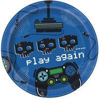 GAMER BDAY 7" PPR PLATES 8CT