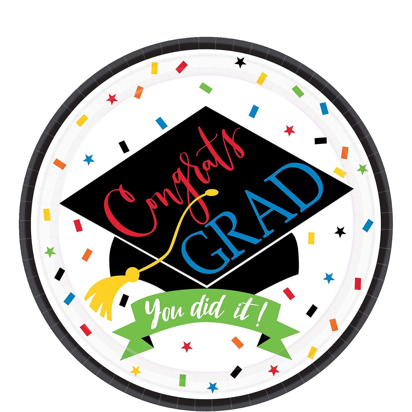 CONGRATS GRAD BPP 9"PAPER PLATE