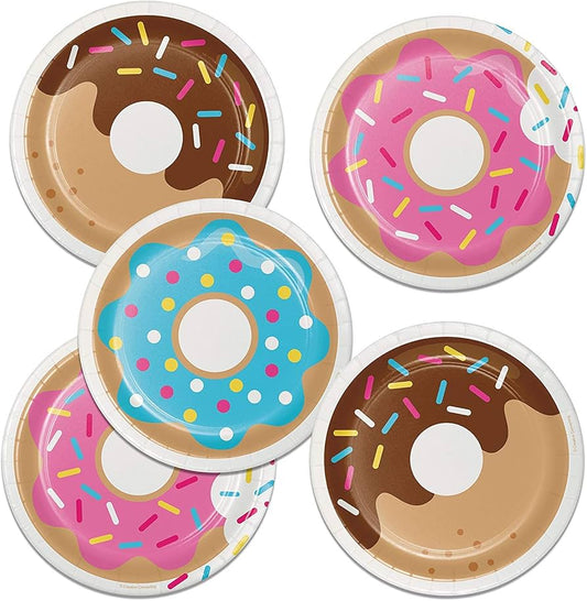 DONUT TIME 7" PLATES 8CT