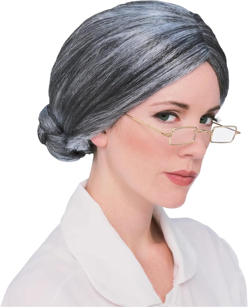GREY OLD LADY WIG