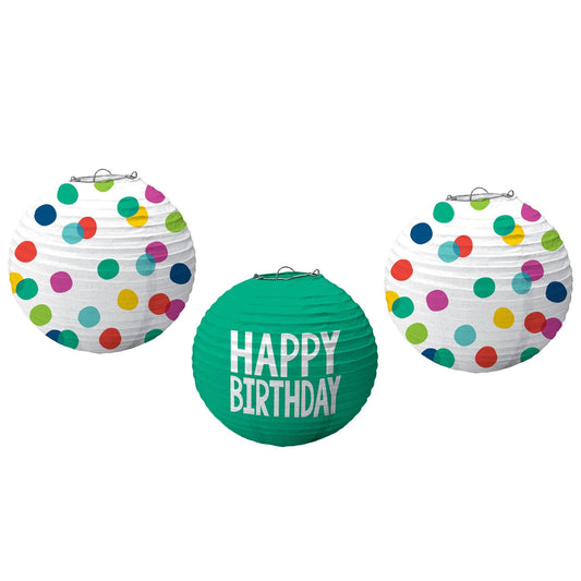 HAPPY DOTS PAPER LANTERNS