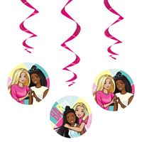 BARBIE HANGING SWIRL DECOR 3CT