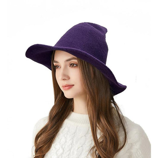 SALEM WITCH HAT KNIT PURPLE
