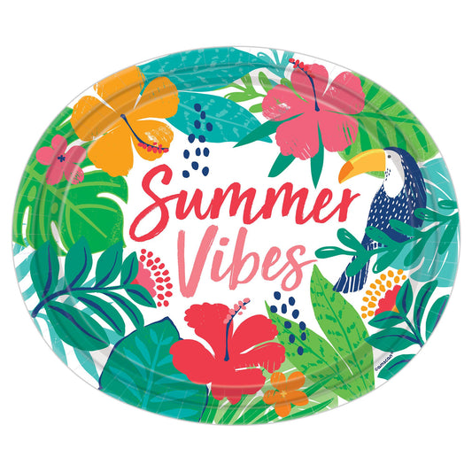 TROPICAL JUNGLE 12" OVAL PLATE