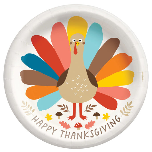 HAPPY TURKEY DAY 10" PLATES