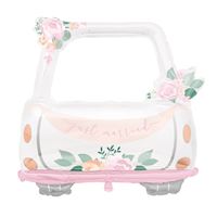 PINK BLOOMS JUST MARRIED CAR 41" MYLAR
