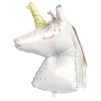 26" UNICORN HEAD SHP W/ FRINGE MYLAR