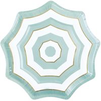 POOLSIDE SUMMER UMB SHP 8.25" PPR PLATE 8CT