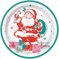 BRIGHT SANTA 9" PPR PLATES