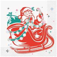 BRIGHT SANTA LUNCH NAPKINS