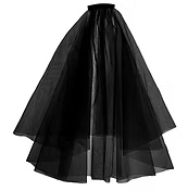 GOTHIC WEDDING VEIL BLACK