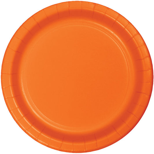 SUNKISSED ORANGE 7" PPR PLATES 24CT