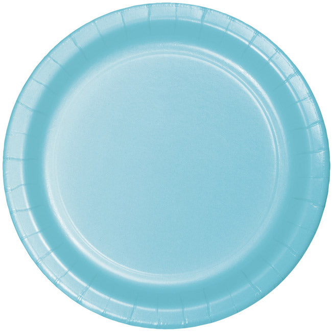 PASTEL BLUE 9" PPR PLATES 24CT