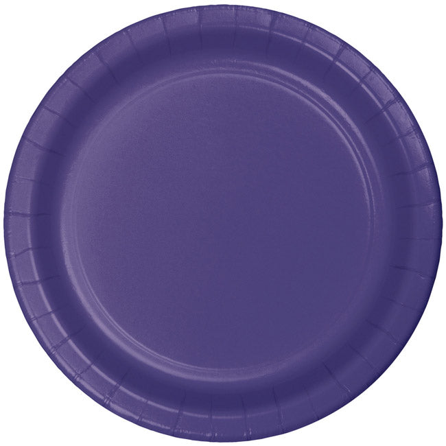 PURPLE 9" PPR PLATES 24CT