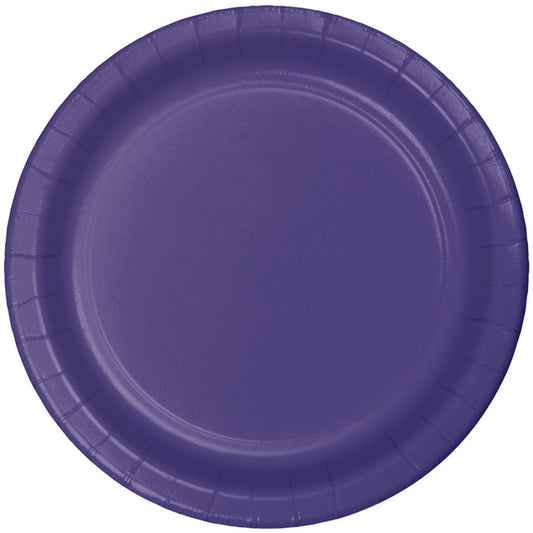 PURPLE 9" PPR PLATES 24CT
