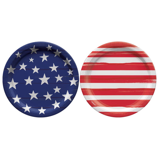 PAINTED PATRIOTIC 6.75" RND BPP