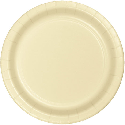 IVORY 10" PLASTIC PLATES