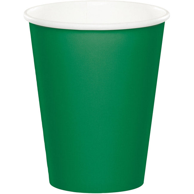 EMERALD GREEN 9OZ PPR CUPS 24CT