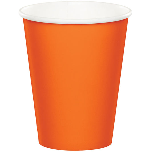 SUNKISSED ORANGE 9OZ PPR CUPS 24CT