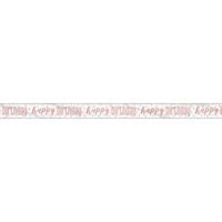 GLITZ ROSE GOLD 9' FOIL HBD BANNER