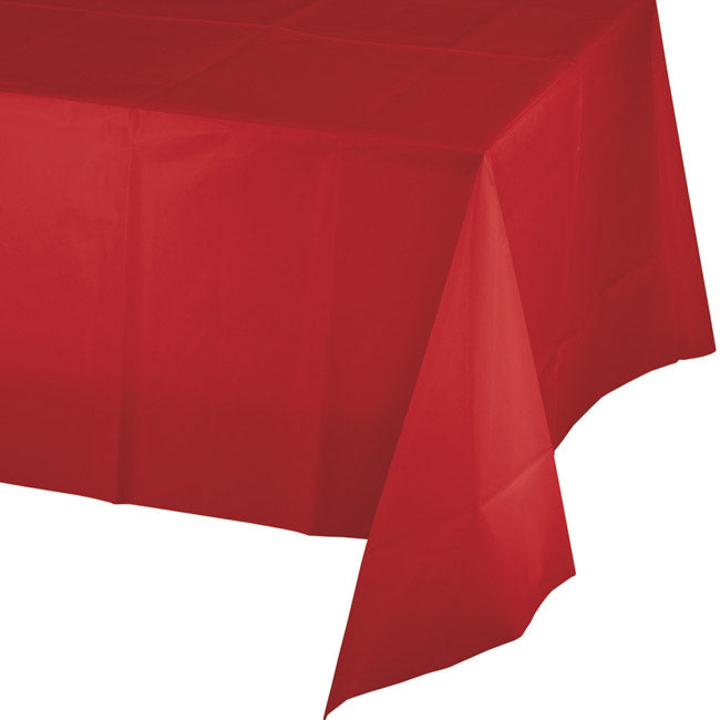 CLASSIC RED RECT PL TABLE COVER