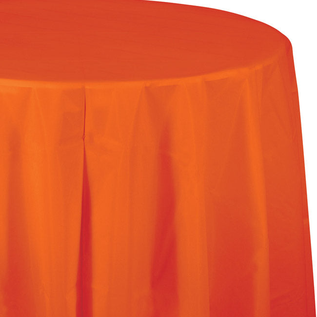 SUNKISSED ORANGE PL OCTY RND TABLE COVER