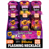 HALLOWEEN FLASHING SPIDER/BAT NECKLACE