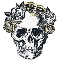 SKETCHY SKULL SHP PLACEMATS 6CT