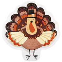 TURKEY DAY 9" SHP PPR PLATES 8CT