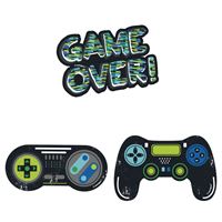 GAMER BDAY JUMBO VINYL STICKERS 3CT