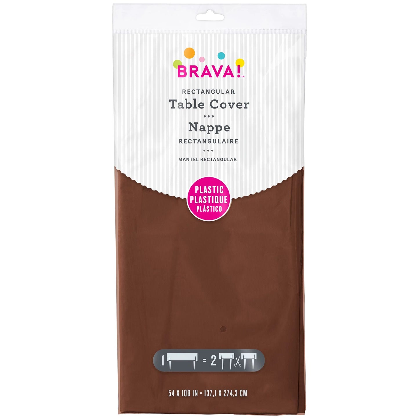 RECTANGLE PL TC CHOC BROWN
