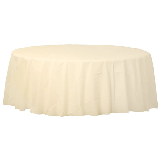 ROUND PLASTIC TC VANILLA CREME