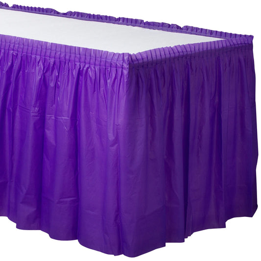 PLASTIC TABLESKIRT NEW PURPLE
