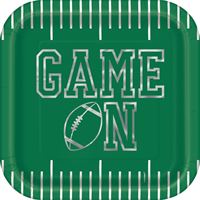 GAME FACE 9" SQ PLATES 8CT